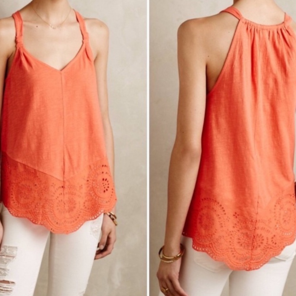 Anthropologie Meadow Rue eyelet tank